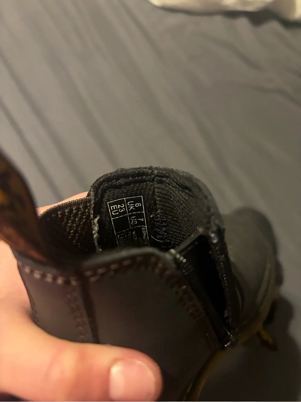 Dr. Martens Kids Black Chelsea Boots with Yellow Stitching